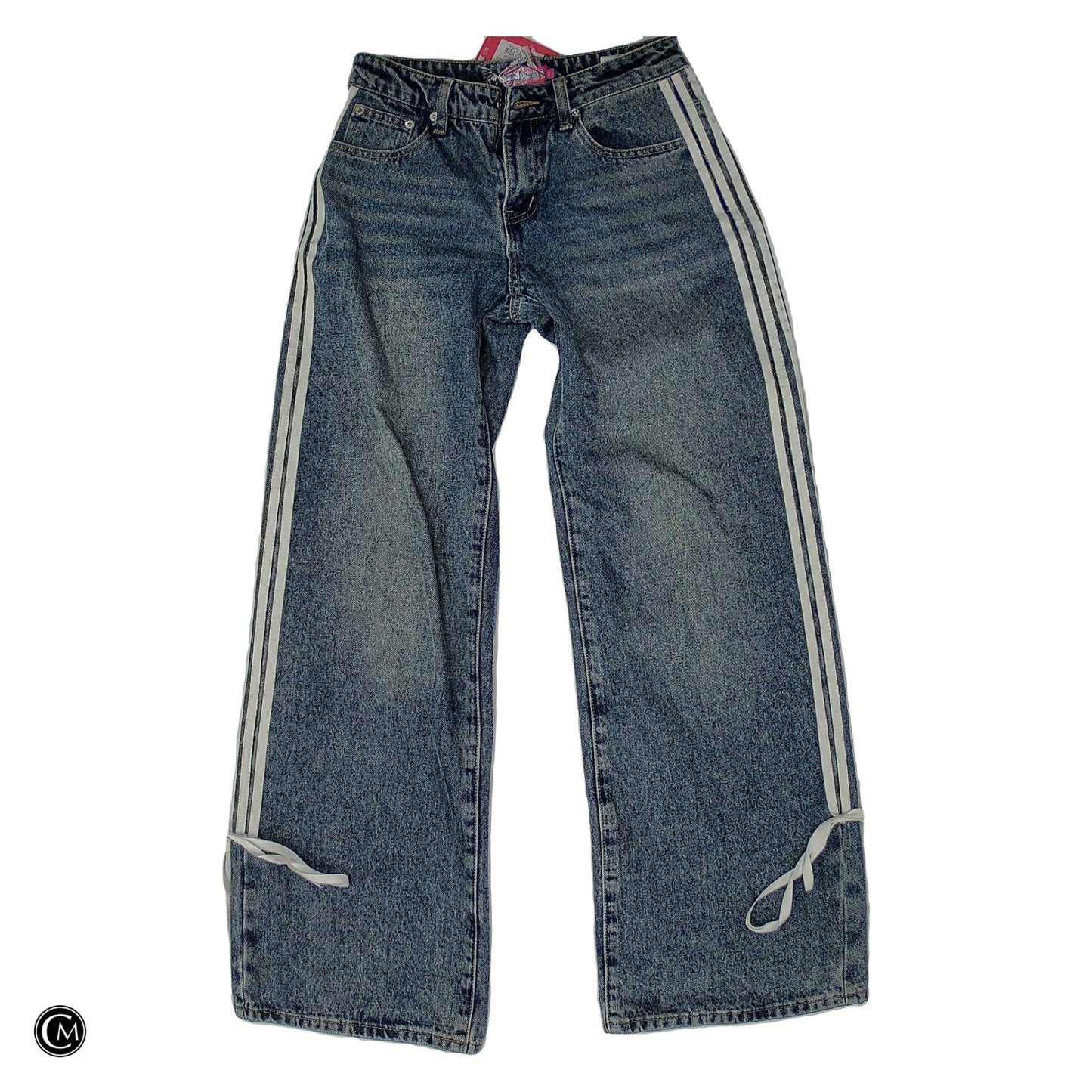 Jeans Wide Leg By Edikted In Blue Denim, Size: Xs