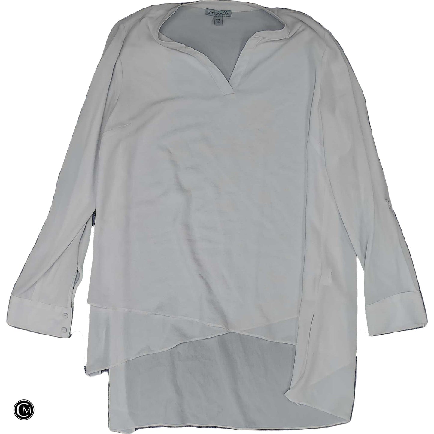 Blouse Ls By Clothes Mentor In White, Size: M image 1