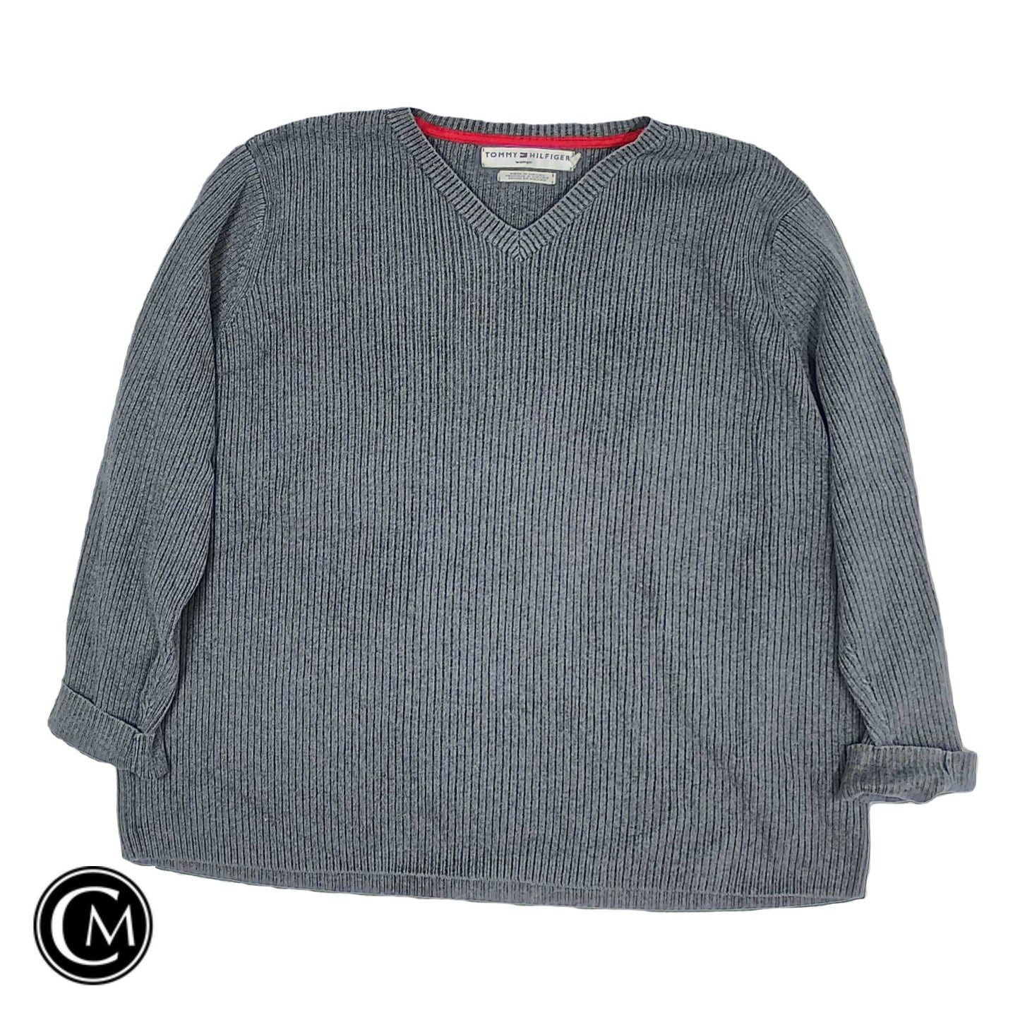 Sweater By Tommy Hilfiger In Grey, Size: 3x