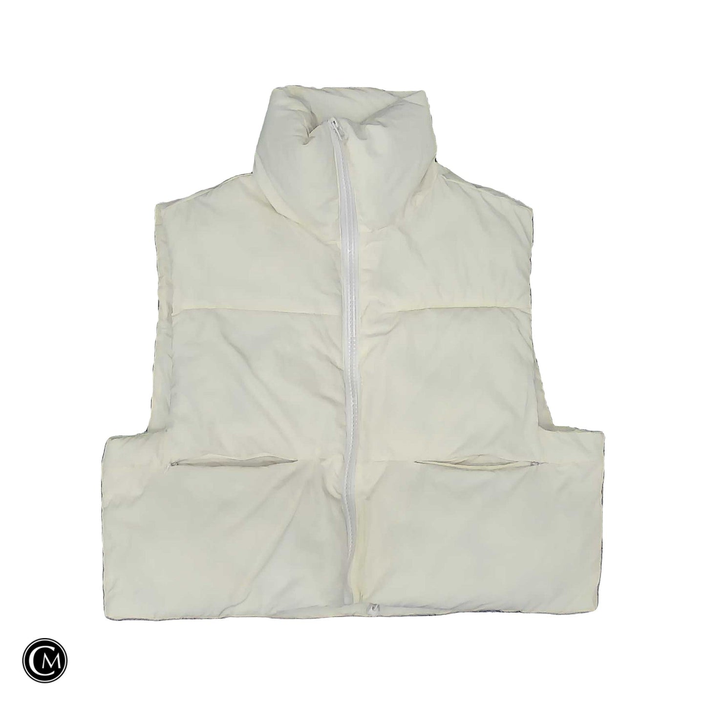Vest Puffer & Quilted By Clothes Mentor In Cream, Size: Xl