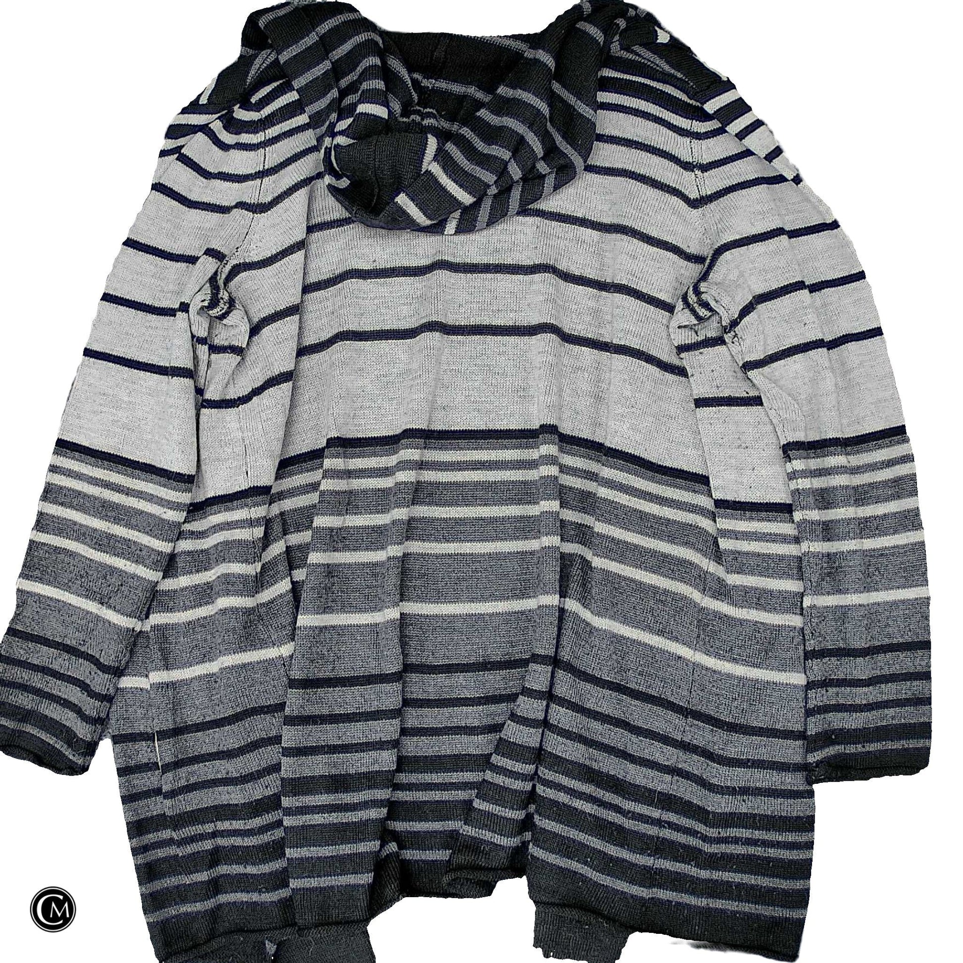 Sweater Cardigan By Cynthia Rowley In Black & Grey, Size: 2x image 2