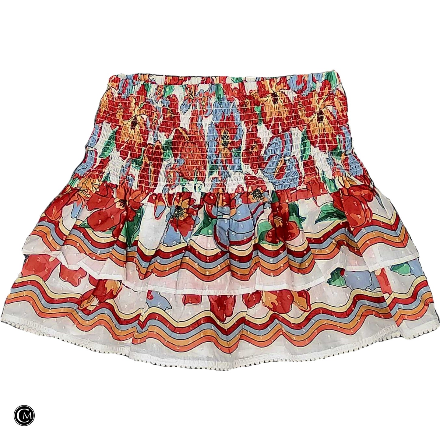 Skirt Designer By Farm Rio In Floral Print, Size: S