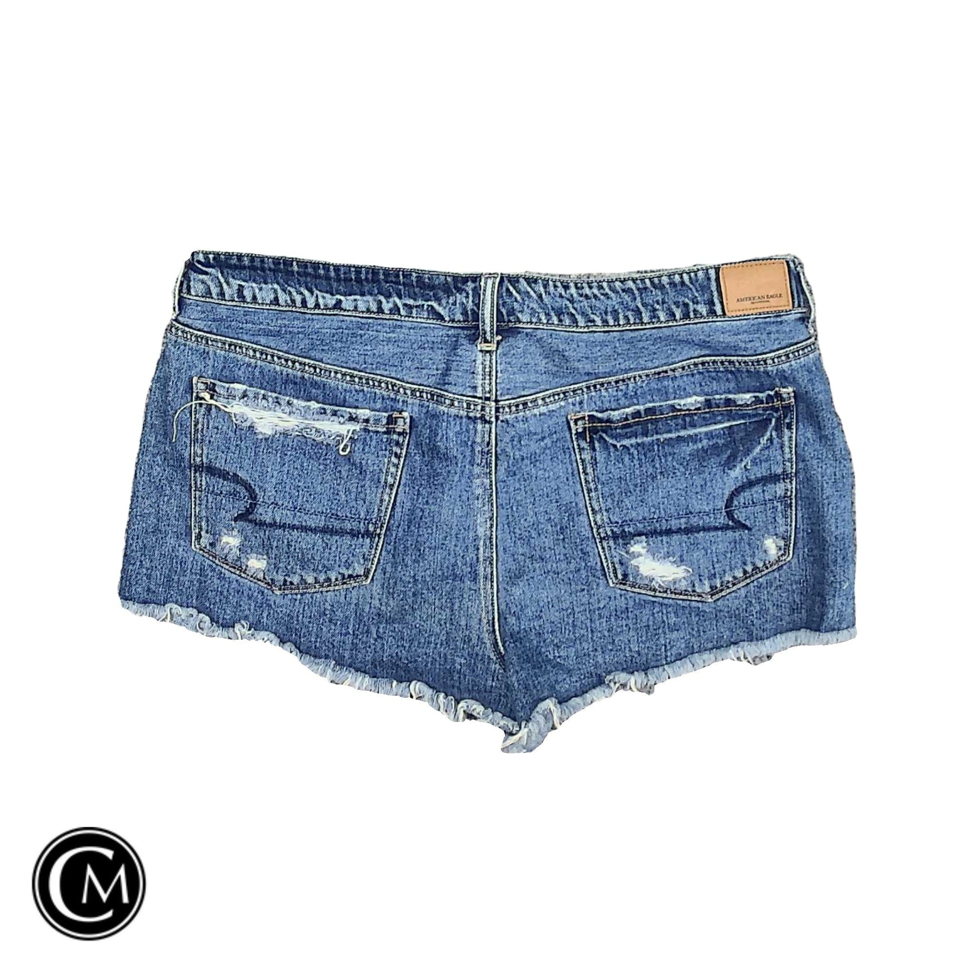 Shorts By American Eagle In Blue Denim, Size: 16 image 2