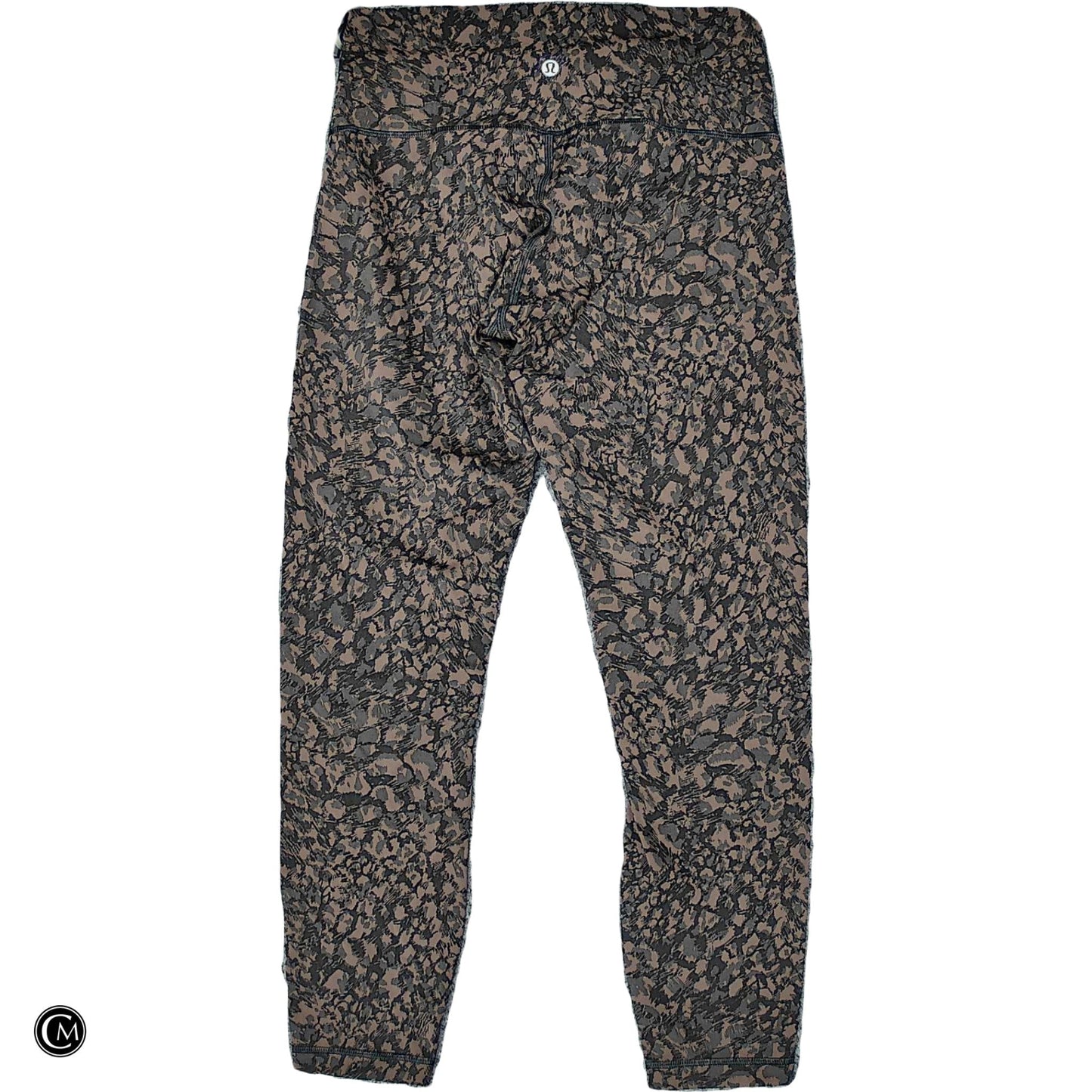 Athletic Leggings By Lululemon In Black & Brown, Size: M
