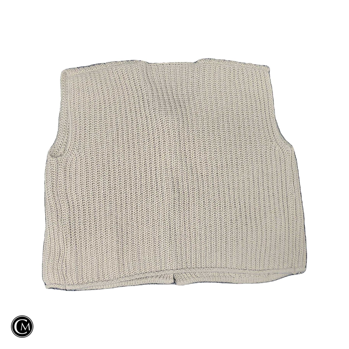 Vest Sweater By Clothes Mentor In Cream, Size: Xl