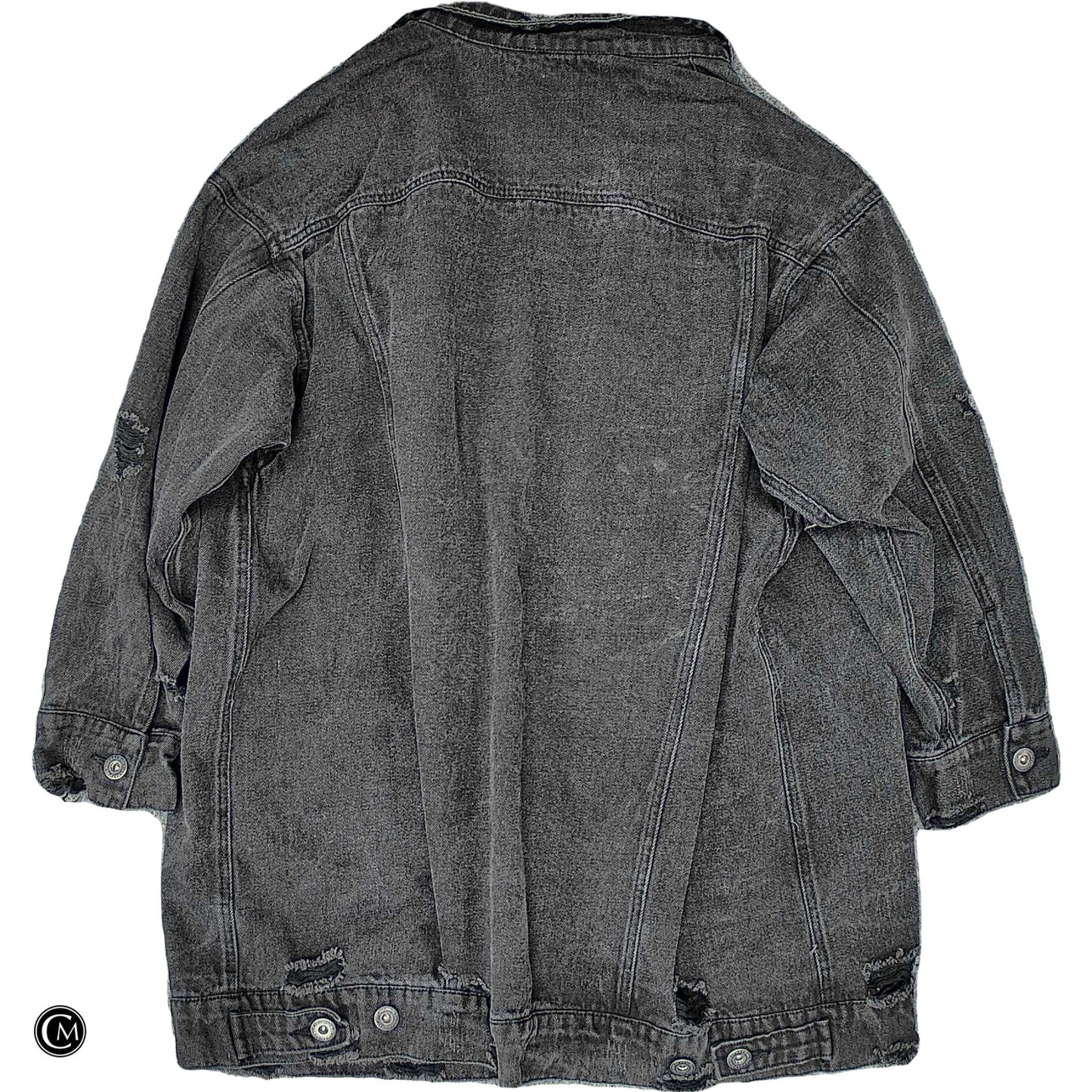 Jacket Denim By Highway In Black Denim, Size: 1x