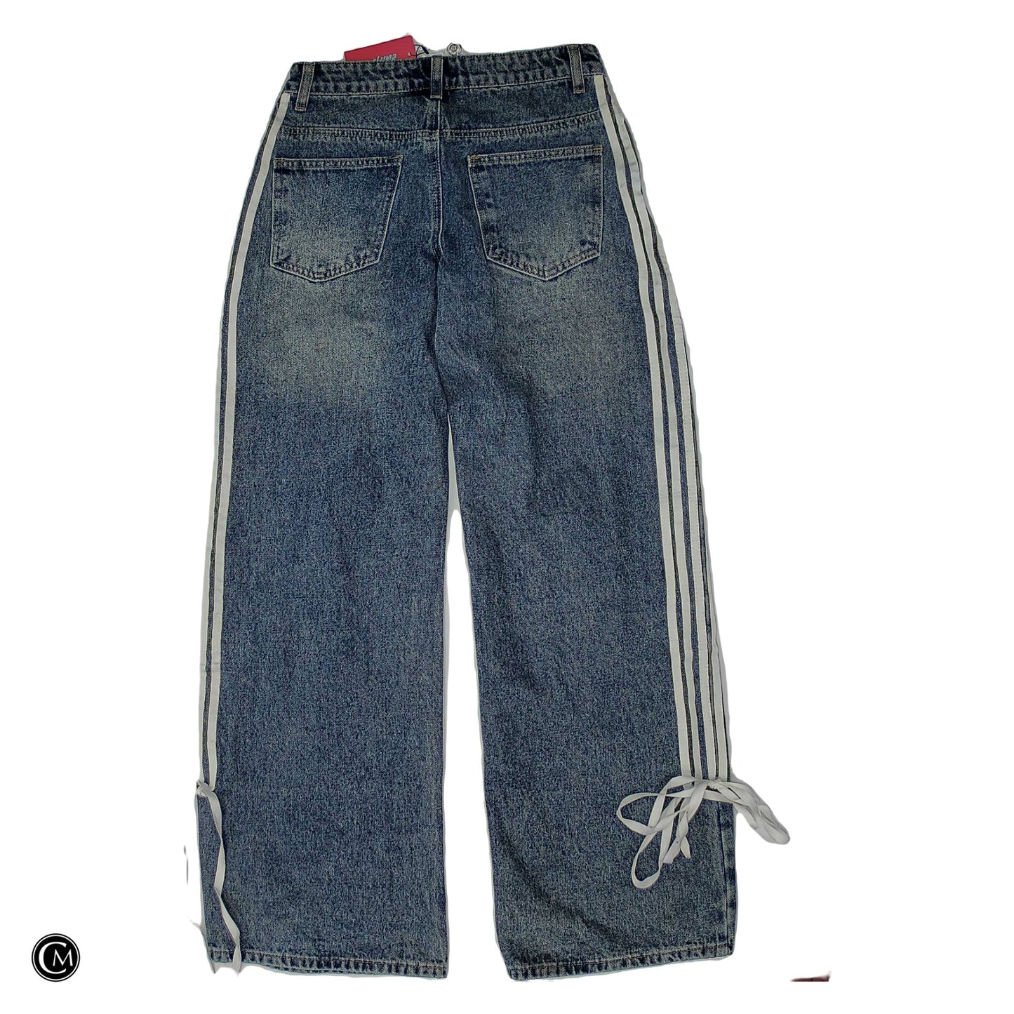 Jeans Wide Leg By Edikted In Blue Denim, Size: Xs