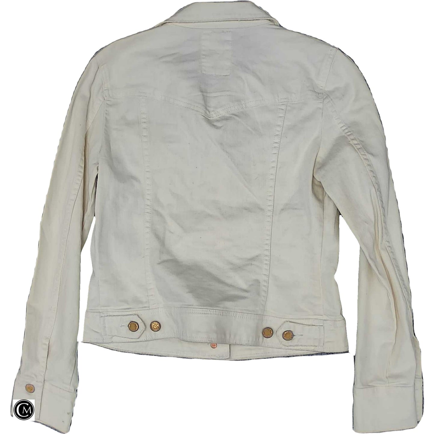 Jacket Denim By J. Crew In Cream Denim, Size: S image 2