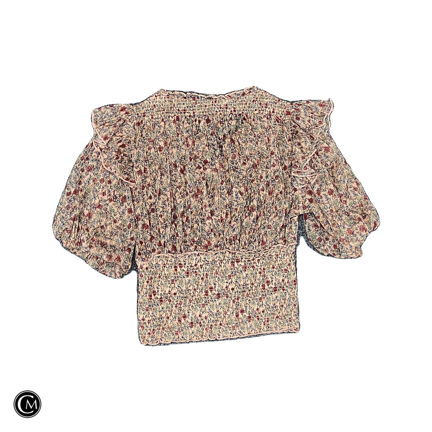 Blouse Ss By Free People In Floral Print, Size: S