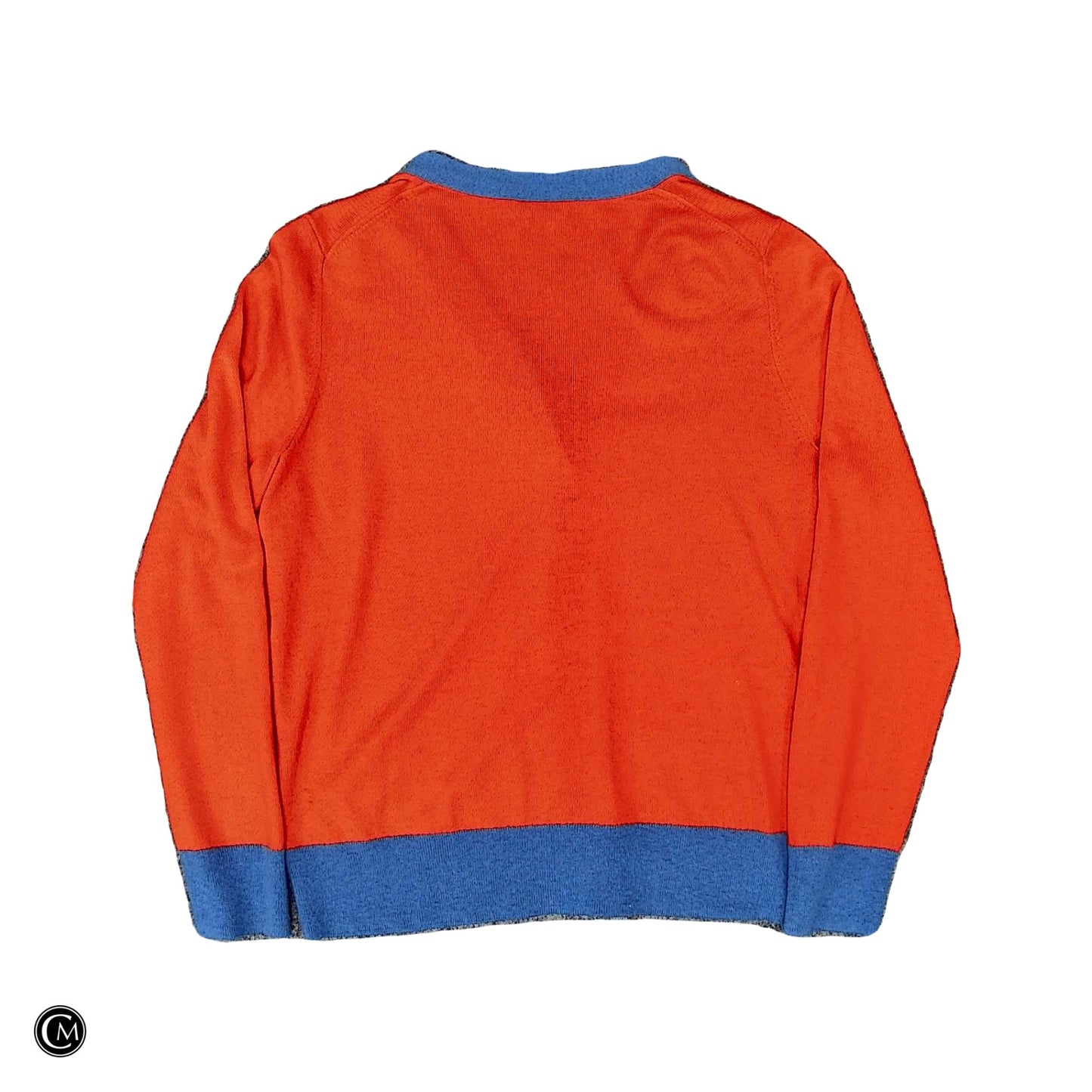 Cardigan Designer By Kate Spade In Blue & Orange, Size: L