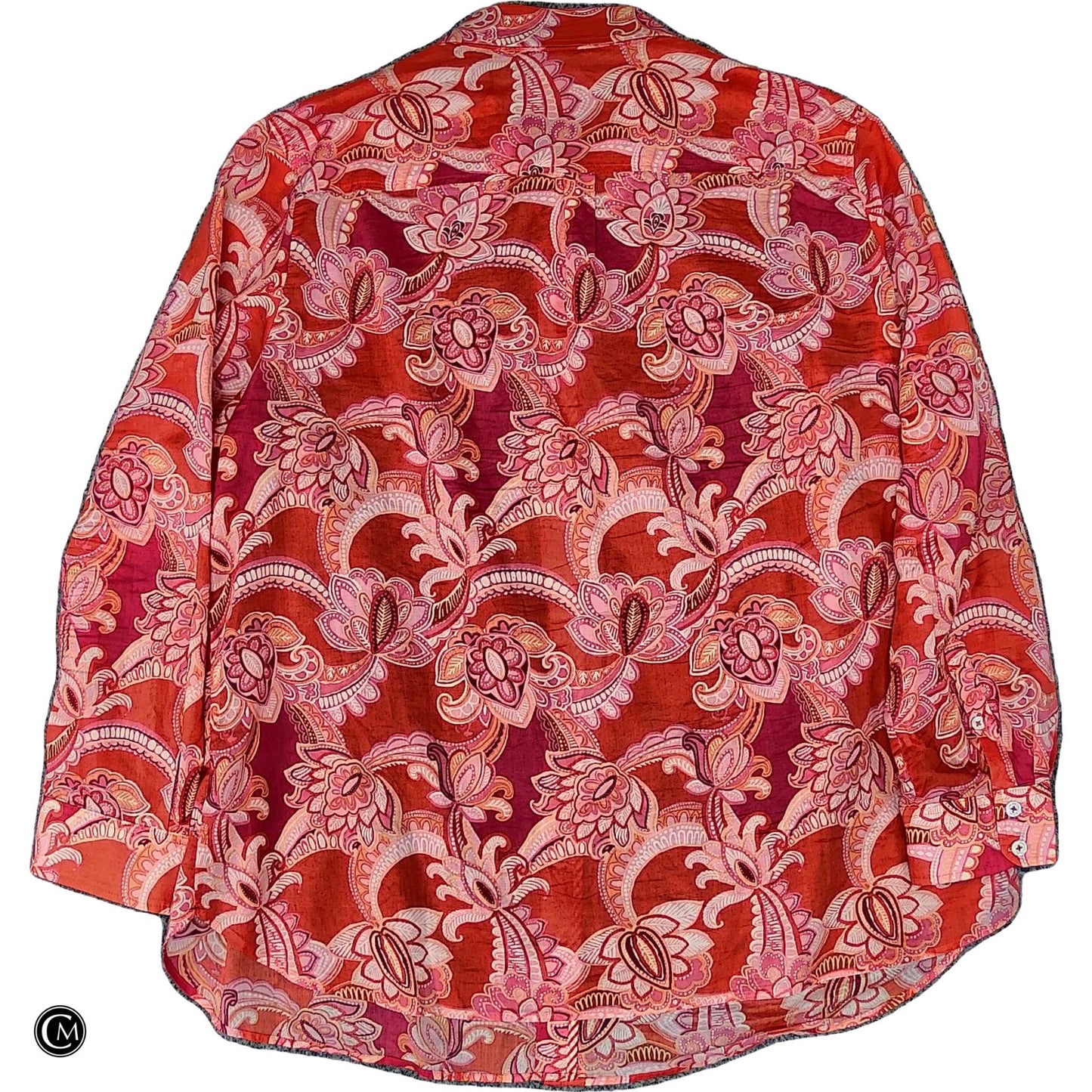 Top Ls By Talbots In Orange & Pink, Size: 2x