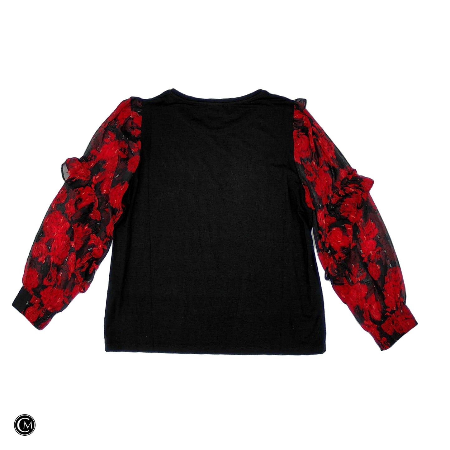 Top Ls By Chicos In Black & Red, Size: M image 2