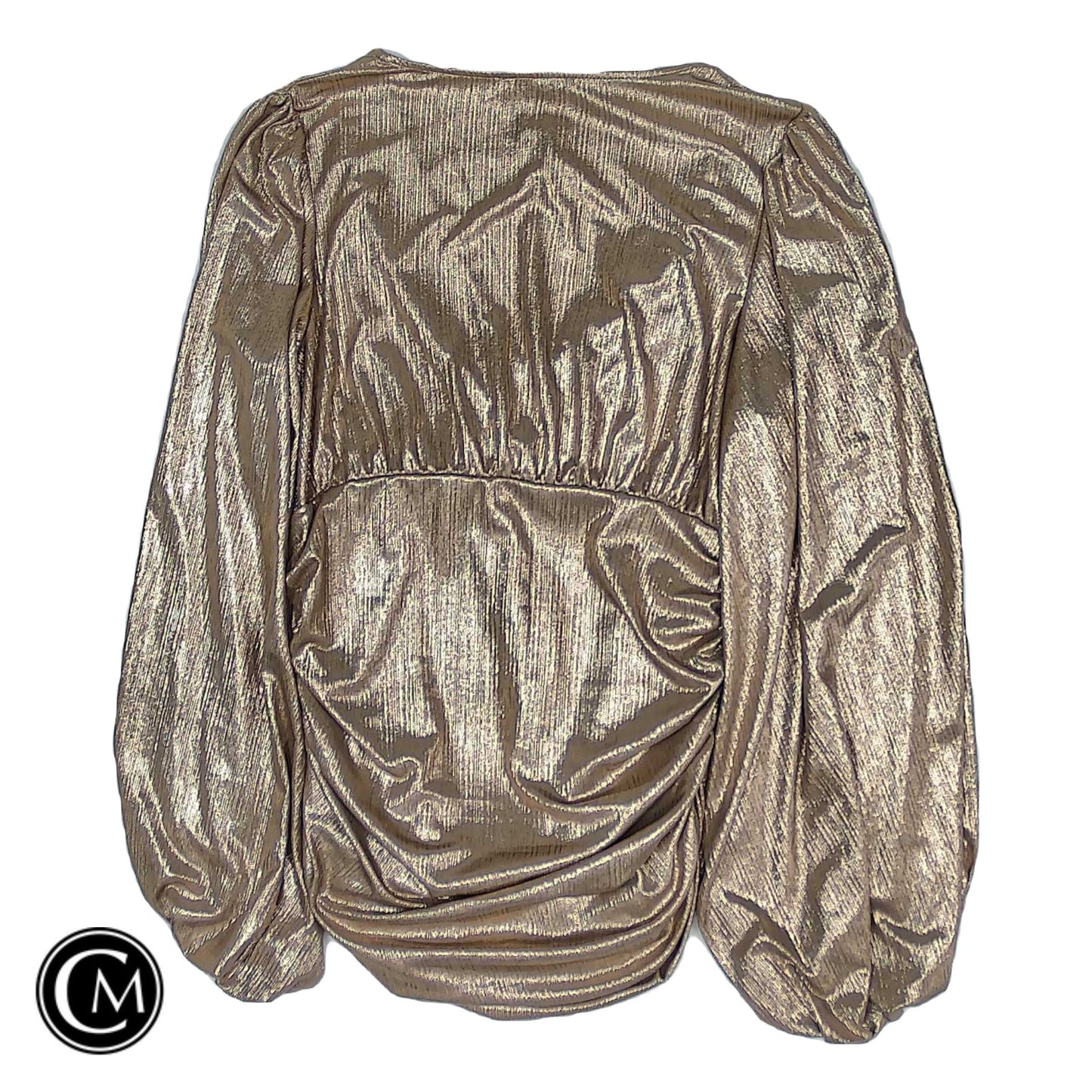 Blouse Ls By Express In Rose Gold, Size: M