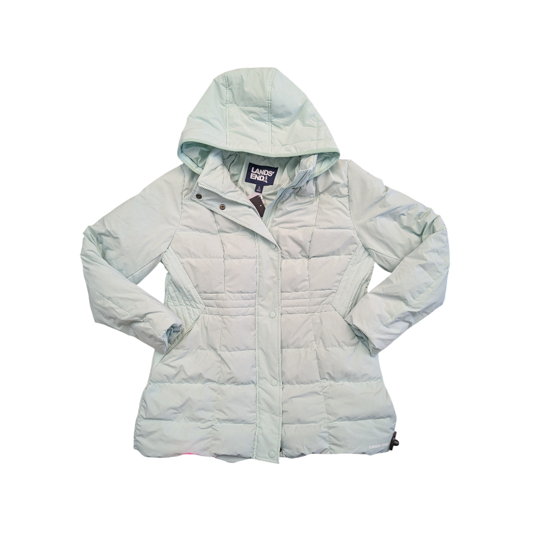 Jacket Puffer & Quilted By Lands End In Green, Size:L