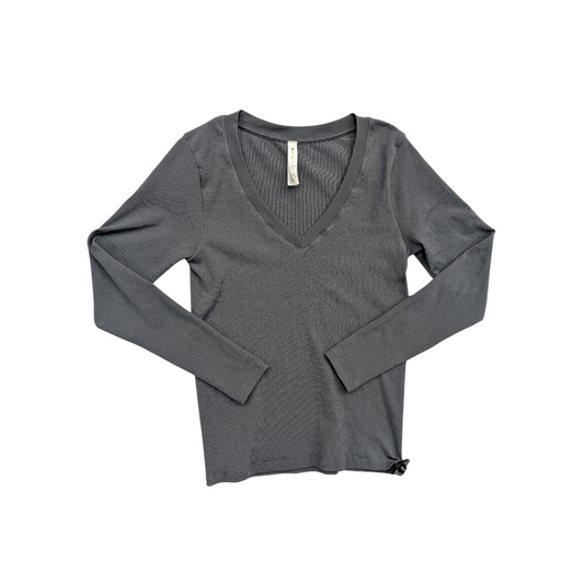 Athletic Top Ls Crewneck By Athleta In Grey, Size:M
