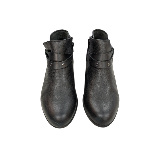 Boots Ankle Heels By Clarks In Black, Size:6.5