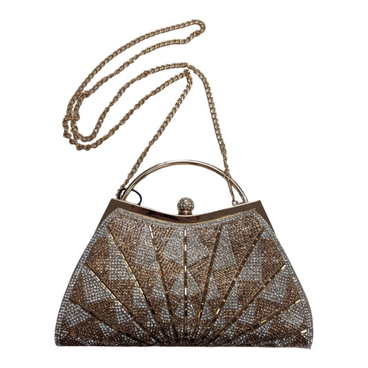 Clutch By Clothes Mentor In Gold & Silver, Size:Small