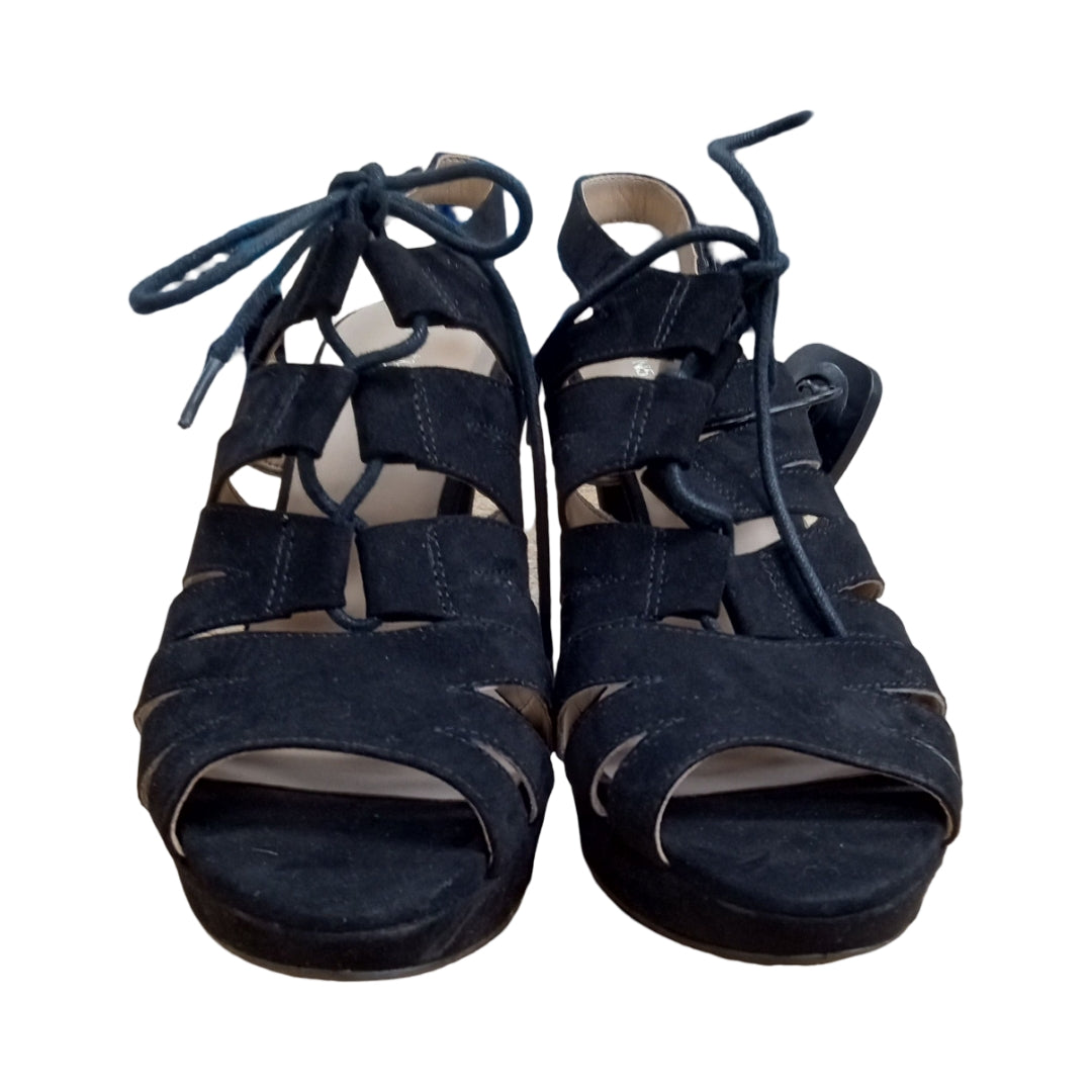 Sandals Heels Platform By Naturalizer In Black, Size:8