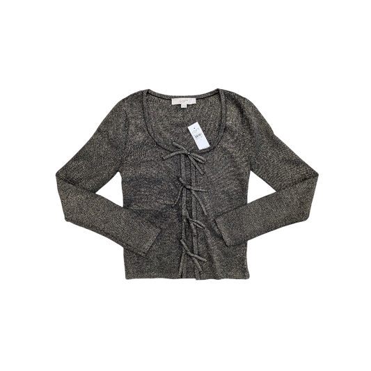 Sweater Cardigan By Loft In Bronze, Size:S