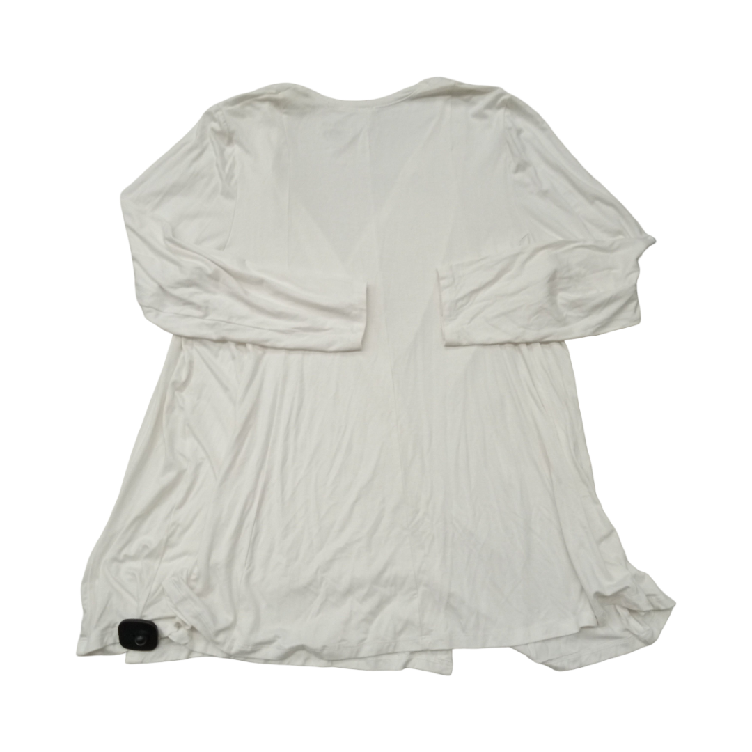 Sweater Cardigan By Lane Bryant In White, Size:18