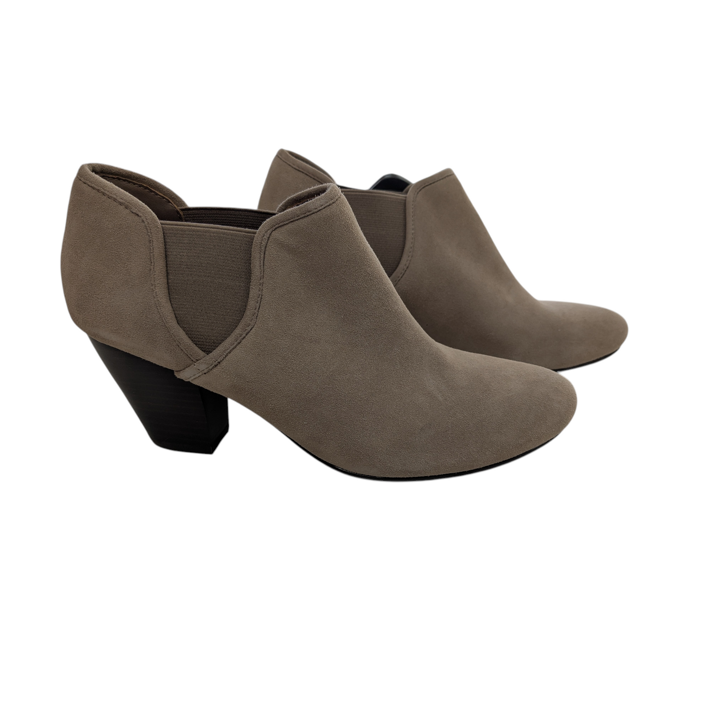 Boots Ankle Heels By Vaneli In Beige, Size:8.5