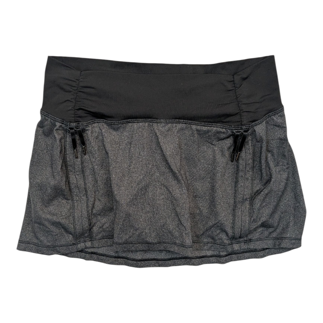 Athletic Skort By Lululemon In Black & Grey, Size:8