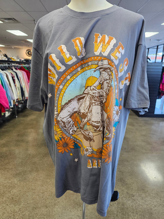 Top Ss By Ariat In Grey, Size:Xl