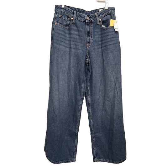 Jeans Wide Leg By Gap In Blue Red & White, Size:6P