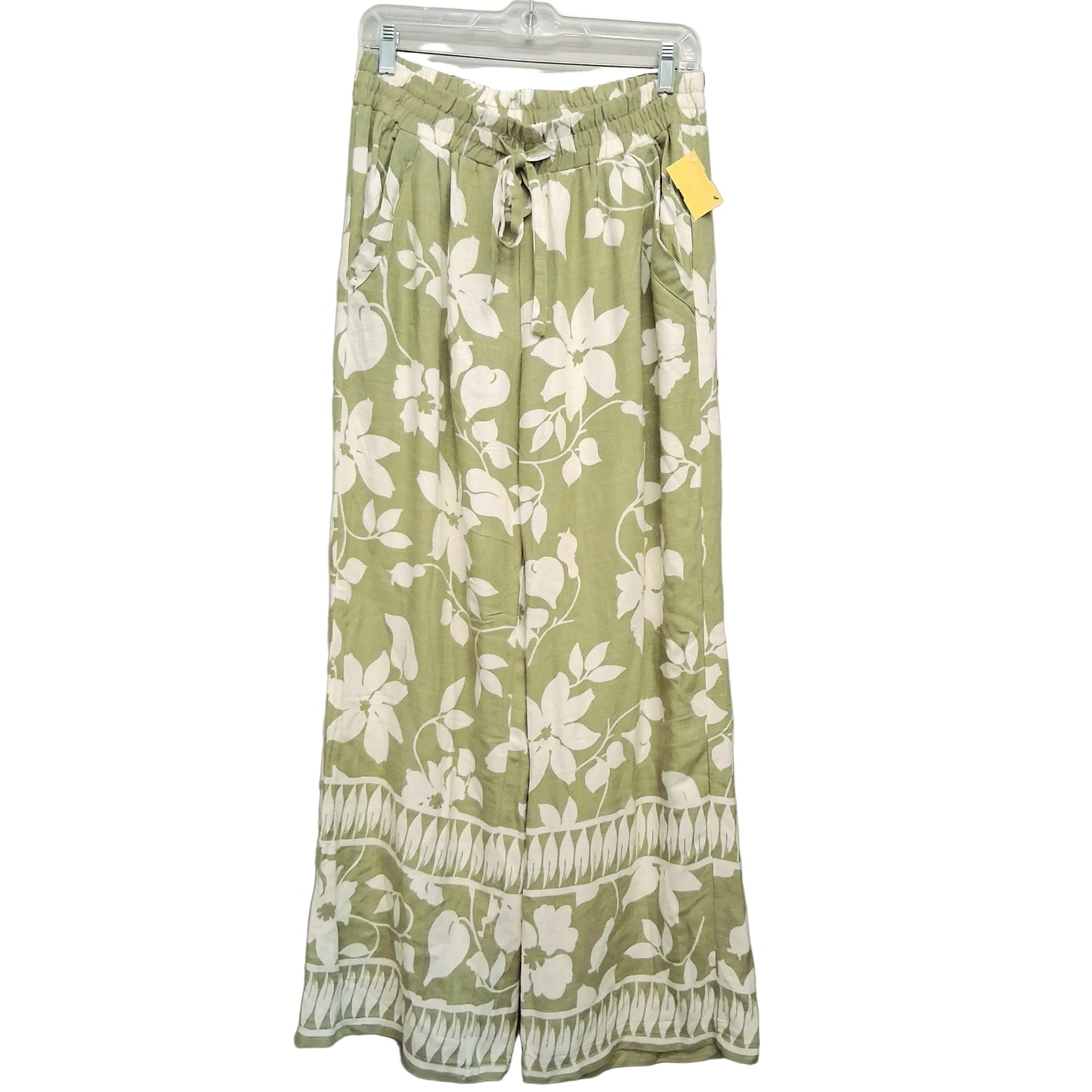 Pants Lounge By Sienna Sky In Green & White, Size:16