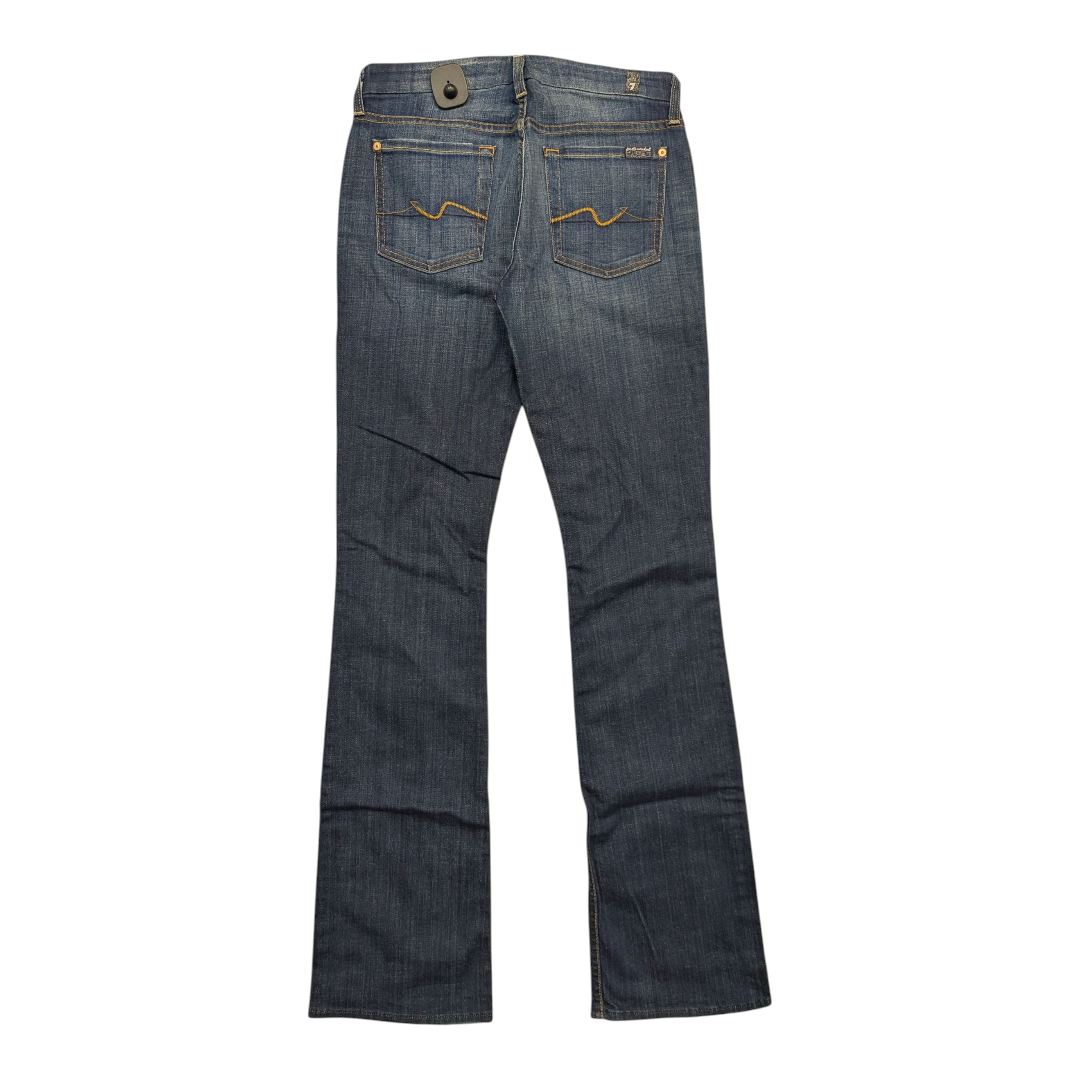Jeans Boot Cut By 7 For All Mankind In Blue Denim, Size:6
