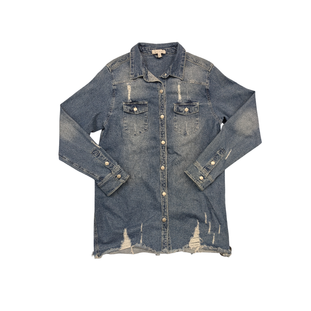 Blazer By Love Tree In Blue Denim, Size:L