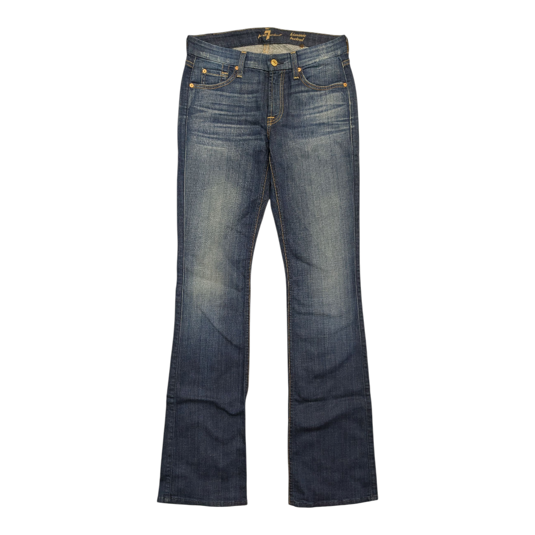 Jeans Boot Cut By 7 For All Mankind In Blue Denim, Size:6