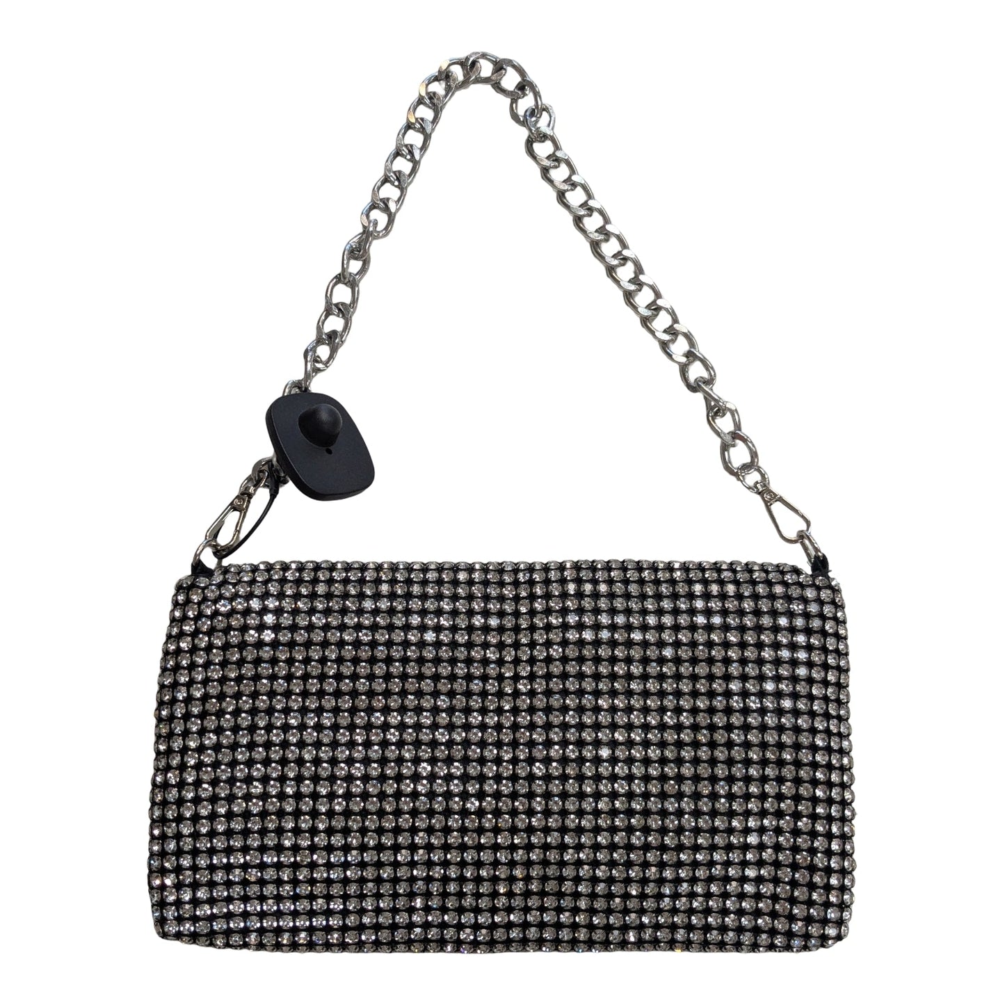 Handbag By Jessica Mcclintok In Black & Silver, Size:Medium