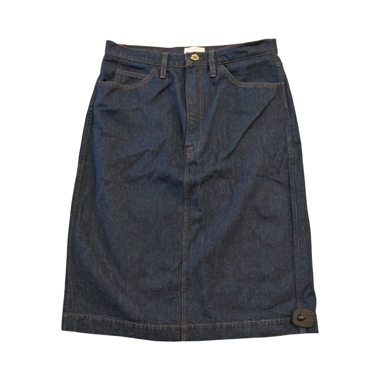 Skirt Maxi By Frame In Blue Denim, Size:14
