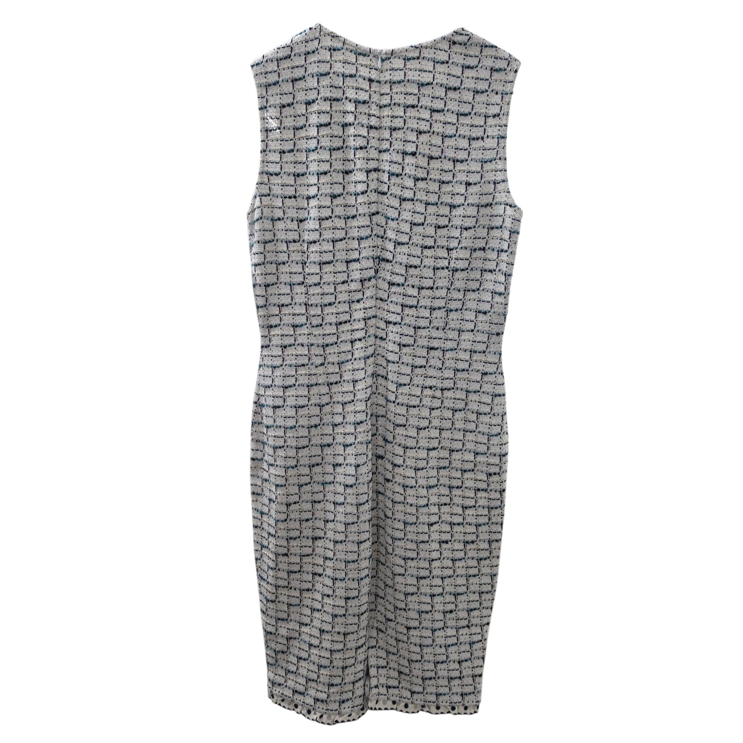Dress Luxury Designer By St John Collection In Green & White, Size: 8