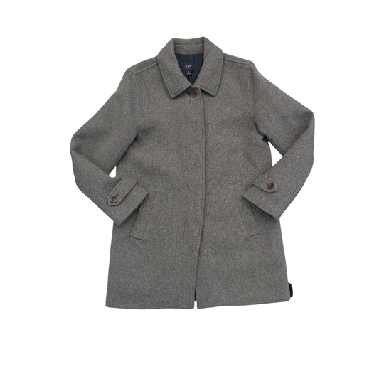 Coat Peacoat By J. Crew In Grey, Size:6