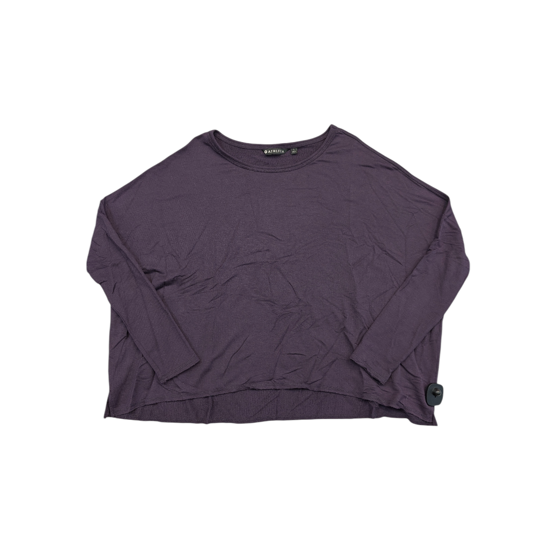 Athletic Top Ls Crewneck By Athleta In Purple, Size:L