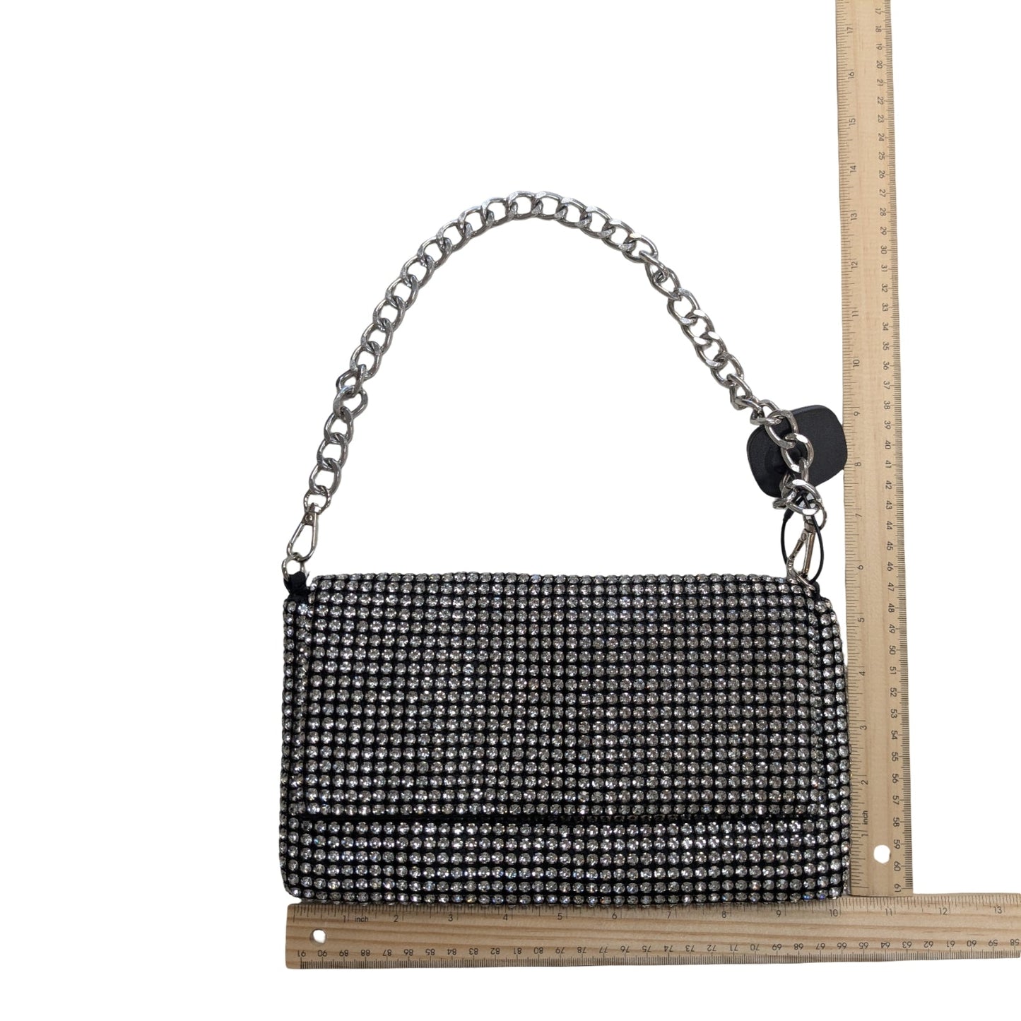 Handbag By Jessica Mcclintok In Black & Silver, Size:Medium