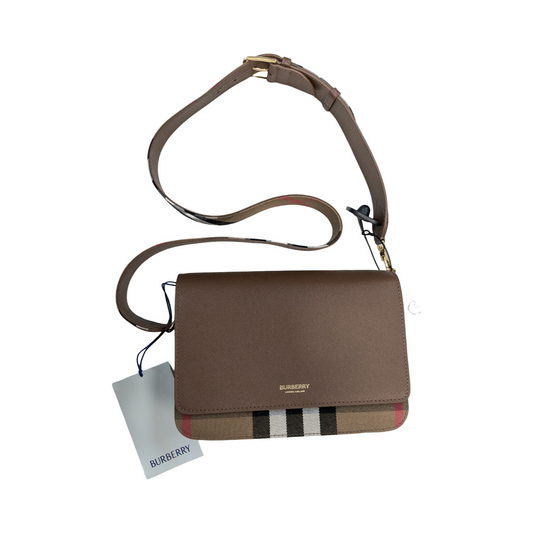 Handbag Luxury Designer By Burberry In Brown, Size:Medium