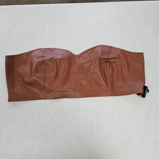 Top Sleeveless By Eloquii In Brown, Size:22