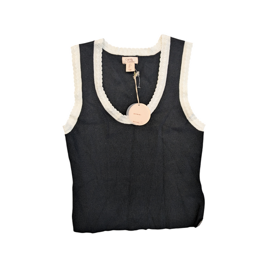 Top Sleeveless By Clothes Mentor In Black, Size:L