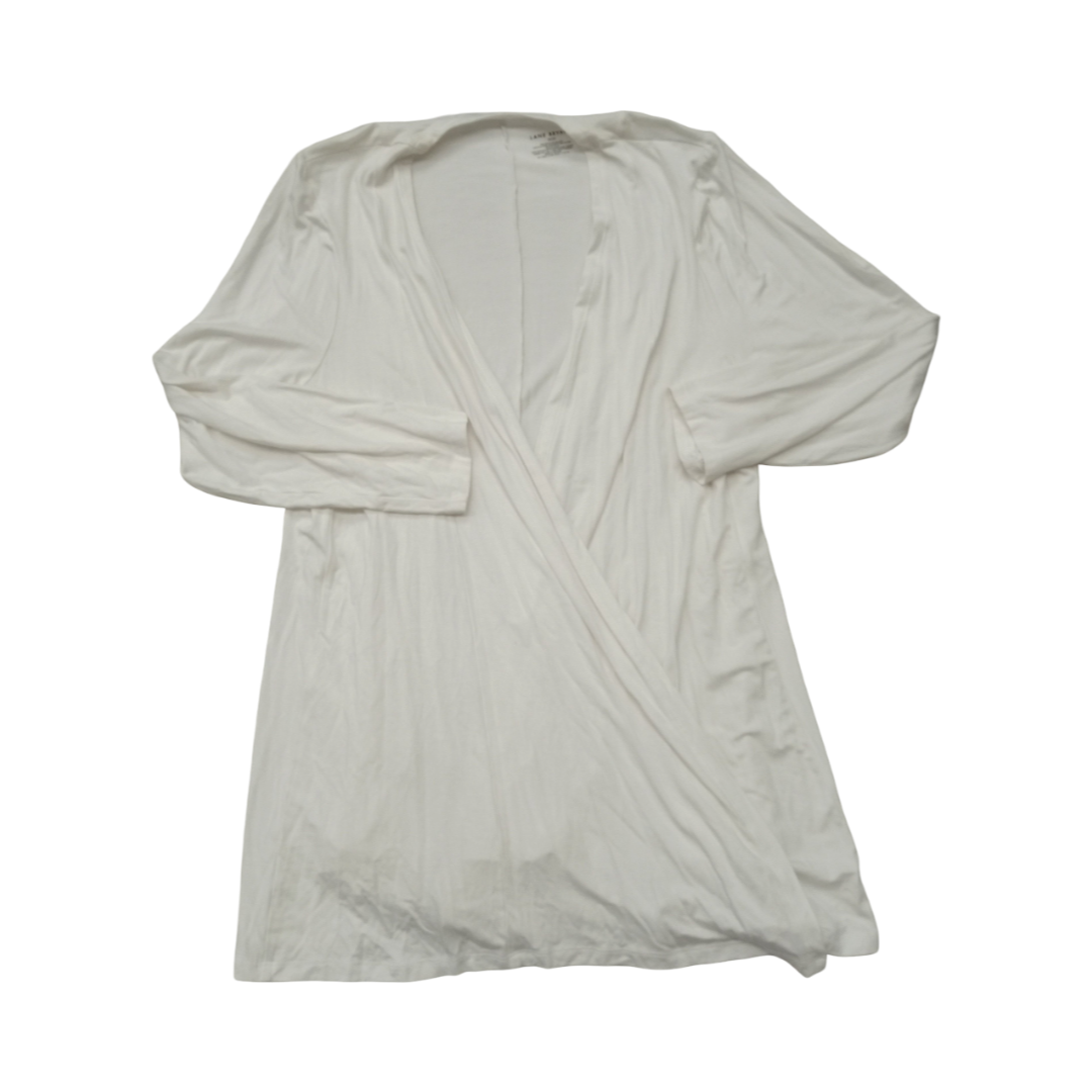 Sweater Cardigan By Lane Bryant In White, Size:18