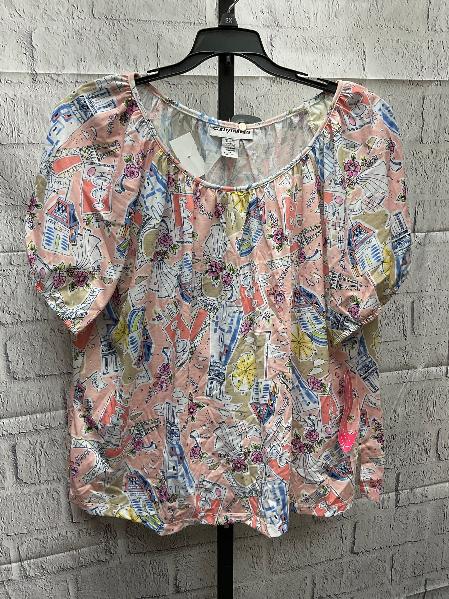 Top Short Sleeve By Cathy Daniels  Size: 2x