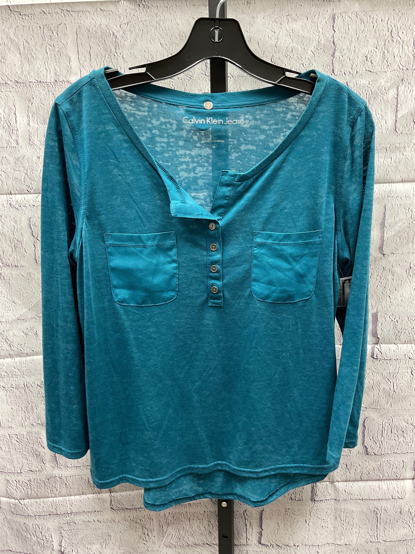 Top Long Sleeve By Calvin Klein  Size: M