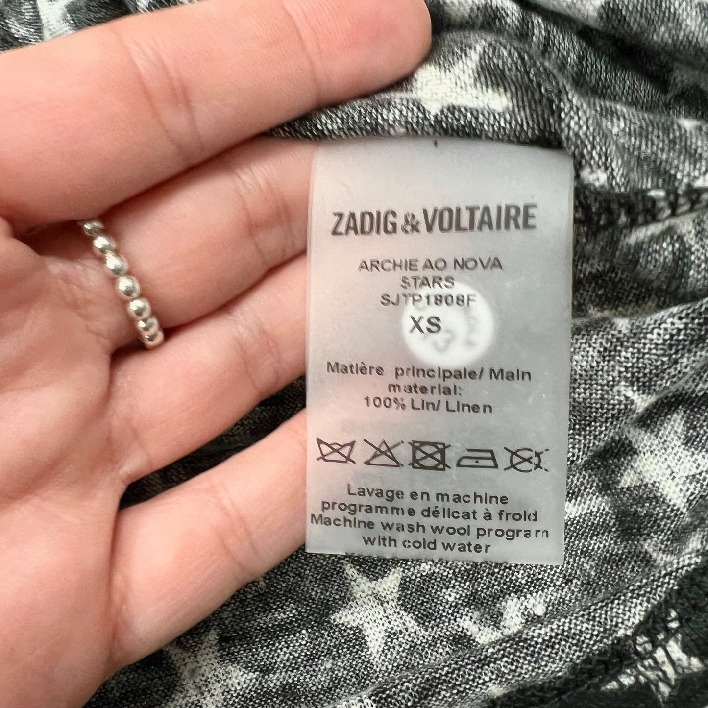 Top Short Sleeve Designer By Zadig And Voltaire  Size: Xs