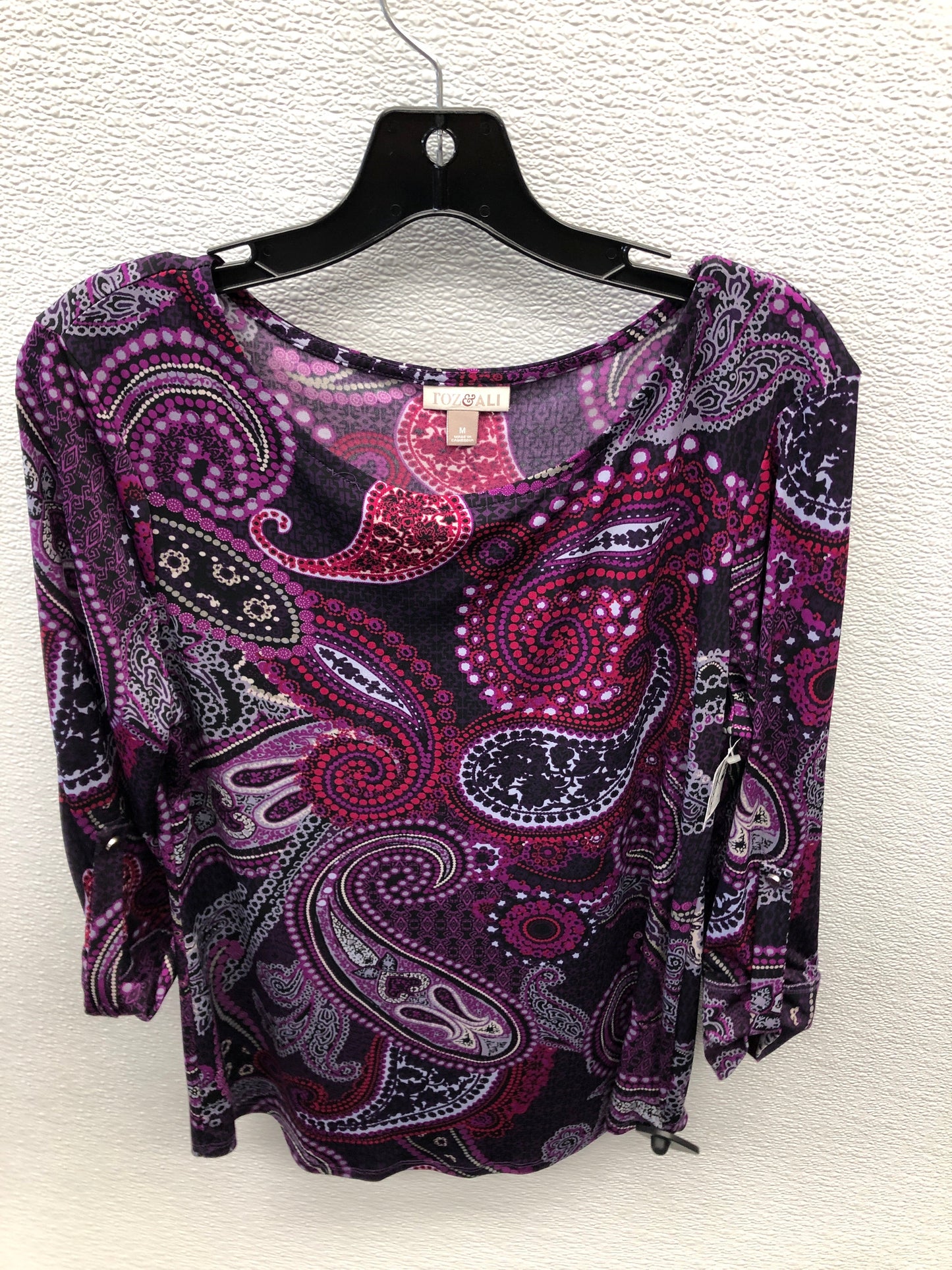 Top 3/4 Sleeve By Roz And Ali  Size: M