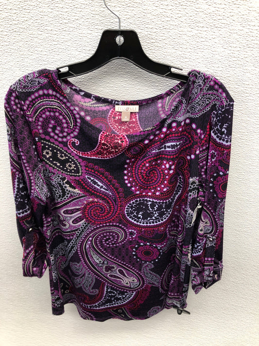 Top 3/4 Sleeve By Roz And Ali  Size: M