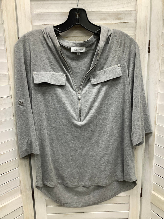 Top 3/4 Sleeve Basic By Calvin Klein  Size: M