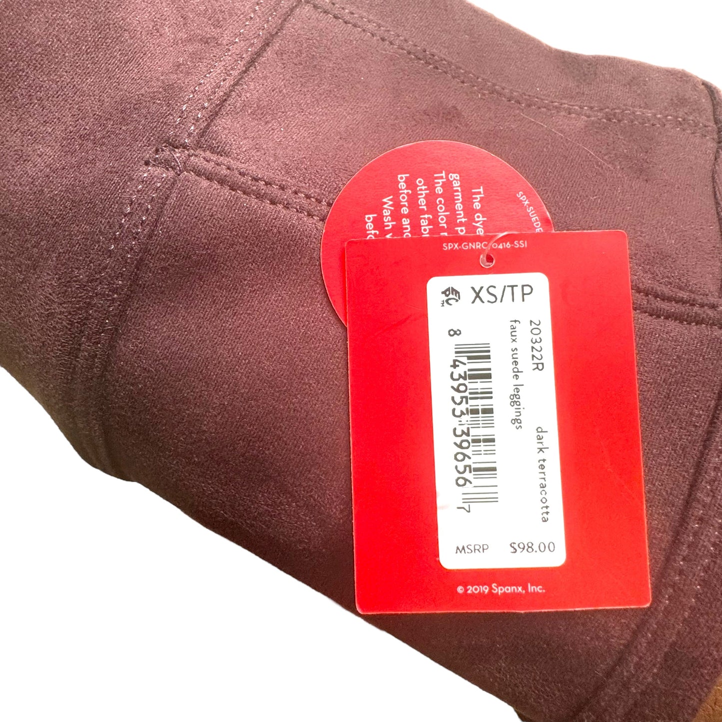 Faux Suede Leggings - Dark Terracotta By Spanx  Size: Xs