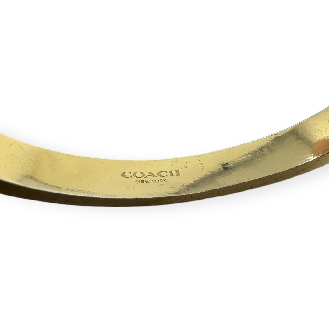 Signature C Hinged Bangle Bracelet Designer By Coach